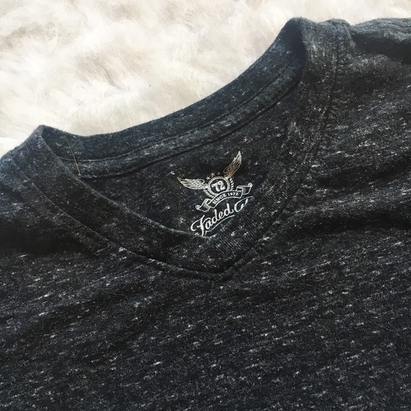 Faded Glory Men’s Black Heather Short Sleeve Tee - Picture 4 of 5